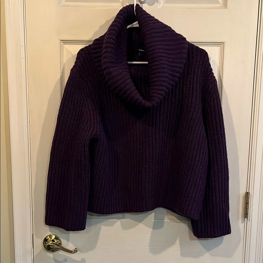 Express Women’s Cozy Purple Cowl Neck Sweater size XS BRAND NEW NEVER BEEN WORN